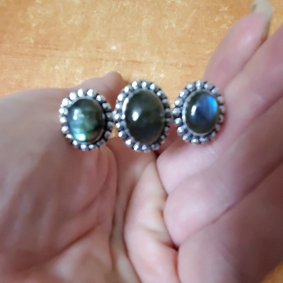 New Labradorite 925 Silver Knuckle Ring. - Picture 6 of 8